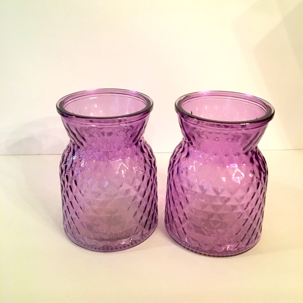 Purple vases